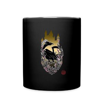 Medieval Dragon & Eltz Castle - Full Colour Mug - black - Front