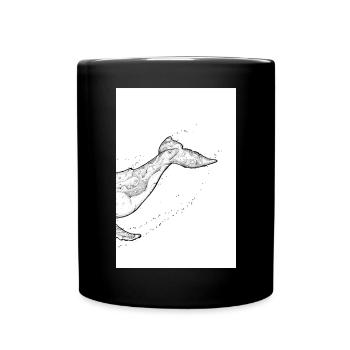 Humpback Whale B - Full Colour Mug - black - Front