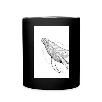 Humpback Whale A - Full Colour Mug - black - Front