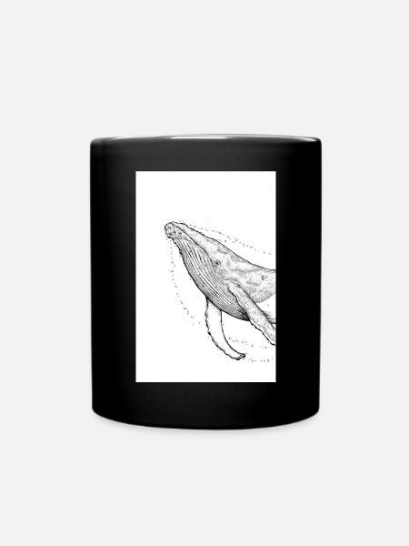 Buckelwal A - Tasse einfarbig - Schwarz