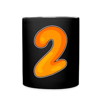 2 - Tasse einfarbig - Schwarz - Vorne