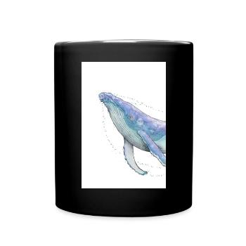Humpback whale - Full Colour Mug - black - Front