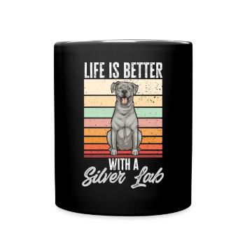 Silver Labrador Retriever Silver Lab - Mug uni - noir - Devant