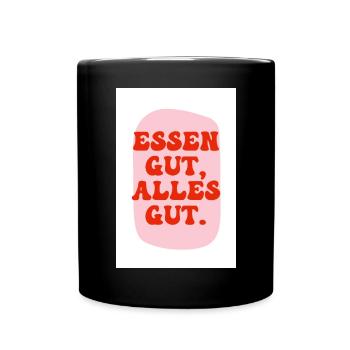 Essen gut rosa rot - Tasse einfarbig - Schwarz - Vorne