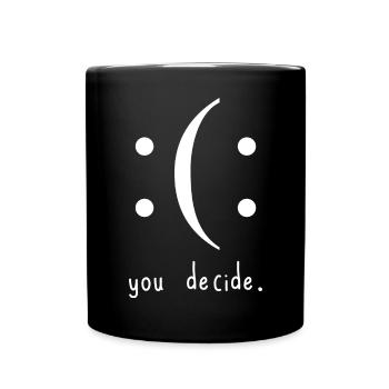You Decide Moon Glyph Graphic Tee - Full Colour Mug - black - Front