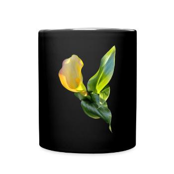 LYS CALLA JAUNE - Mug uni - noir - Devant