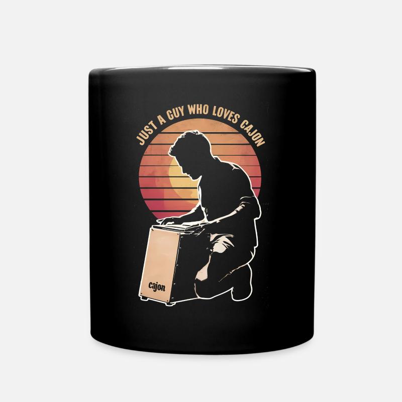 Cajon-Spieler-Geschenk - Tasse einfarbig - Schwarz
