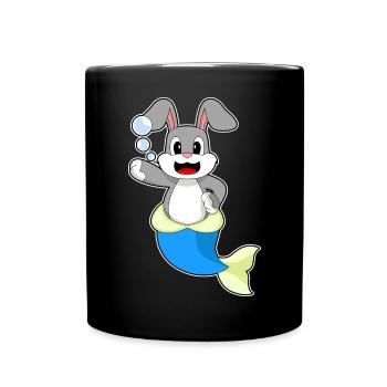Sirène lapin - Mug uni - noir - Devant