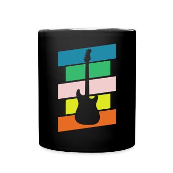Rayures de guitare colorées | Musique, Concert - Mug uni - noir - Devant