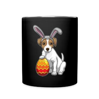 Dog Easter Bunny Ears - Full Colour Mug - black - Front
