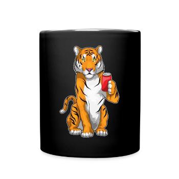 Tiger Dose - Tasse einfarbig - Schwarz - Vorne