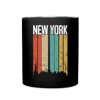 New York Colorstripe Retro - Full Colour Mug - black - Front