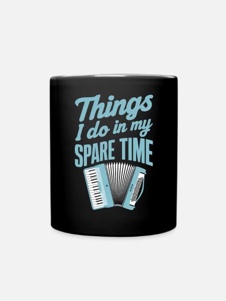 Akkordeon Akkordeonspieler Geschenk - Tasse einfarbig - Schwarz