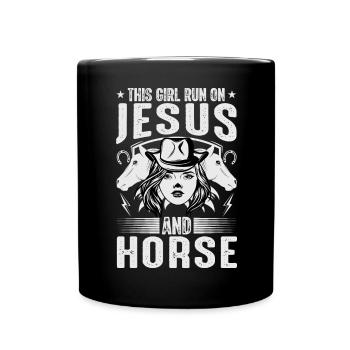 Pferdeliebhaber Reiten Reiten - Tasse einfarbig - Schwarz - Vorne