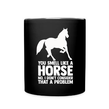 Pferdeliebhaber Reiten Reiten - Tasse einfarbig - Schwarz - Vorne