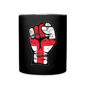 England Flagge Faust Hand used - Tasse einfarbig - Schwarz - Vorne