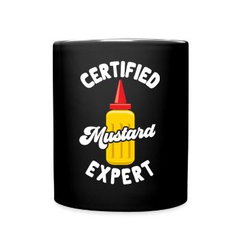Senf Mustard - Tasse einfarbig - Schwarz - Vorne