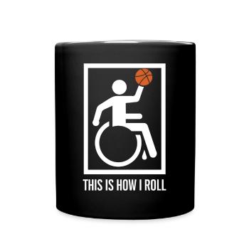 Rollstuhl Basketball Geschenk - Tasse einfarbig - Schwarz - Vorne