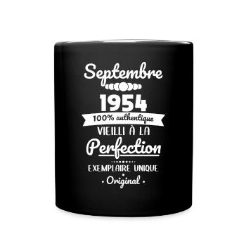 70. Jahrestag - September 1954 Original - Tasse einfarbig - Schwarz - Vorne