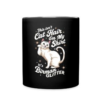 Katze Birma Geschenk - Tasse einfarbig - Schwarz - Vorne