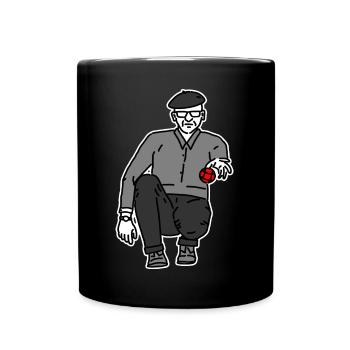 Joueur de pétanque gaucher - Mug uni - noir - Devant