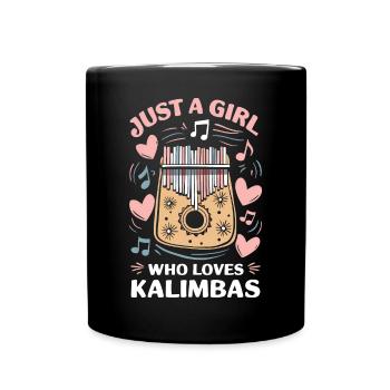 Idiophon Kalimba Geschenk - Tasse einfarbig - Schwarz - Vorne