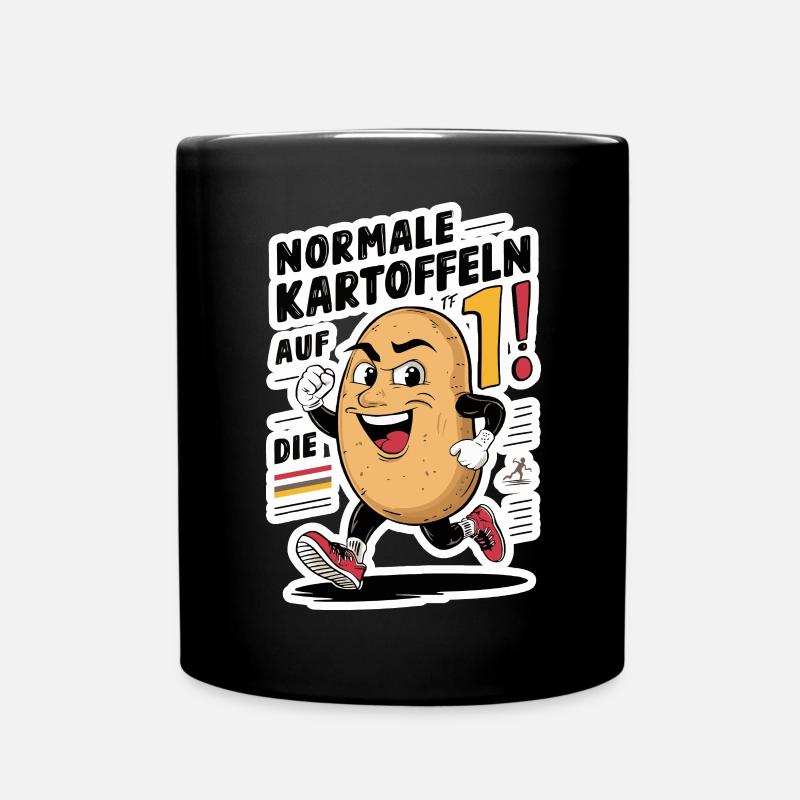 normale Kartoffeln auf die 1 - Tasse einfarbig - Schwarz