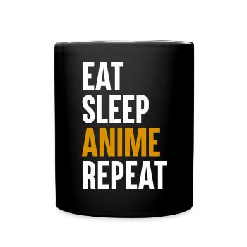 Anime Cosplay Kawaii Japan Anime - Tasse einfarbig - Schwarz - Vorne