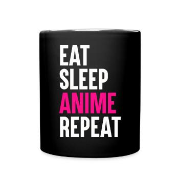 Anime Cosplay Kawaii Japan Anime - Tasse einfarbig - Schwarz - Vorne