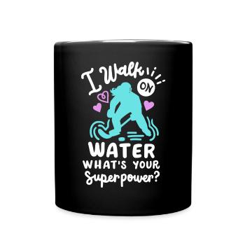 Eishockey Eishockeyspielerin - Tasse einfarbig - Schwarz - Vorne