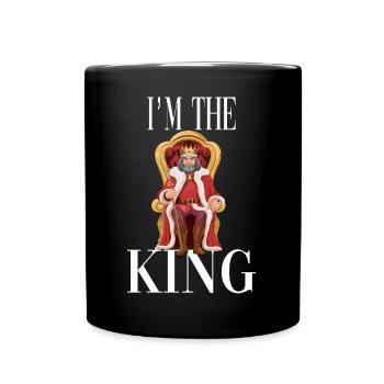 Ich bin der König - Tasse einfarbig - Schwarz - Vorne