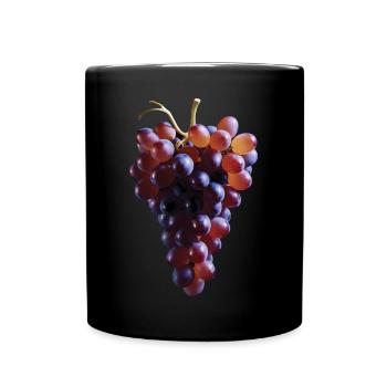 Trauben Obst Geschenk - Tasse einfarbig - Schwarz - Vorne