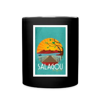 Illustration lac du Salagou | terragrafika® - Mug uni - noir - Devant