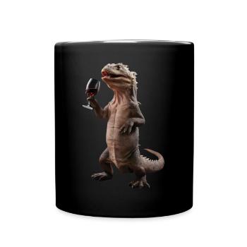 Komodo Wein - Tasse einfarbig - Schwarz - Vorne