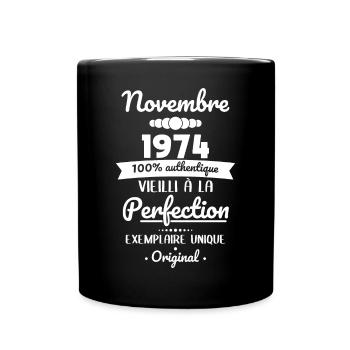 50th Birthday - November 1974 Original - Full Colour Mug - black - Front