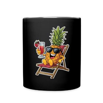 Pineapple - Tasse einfarbig - Schwarz - Vorne