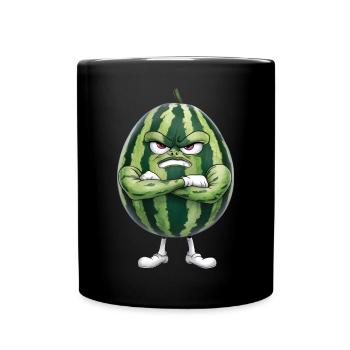 Wassermelone - Tasse einfarbig - Schwarz - Vorne