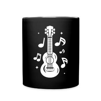 Ukulele - Tasse einfarbig - Schwarz - Vorne