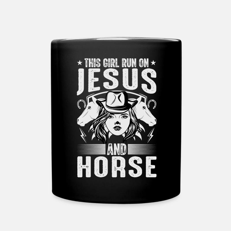 Horse Lover Équitation Chevaux - Mug uni - noir