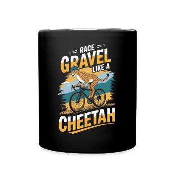 Graphique de cyclisme Race Gravel Like a Cheetah - Mug uni - noir - Devant