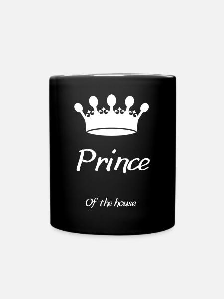The Prince of the House - Royal Design for Kids - Full Colour Mug - black