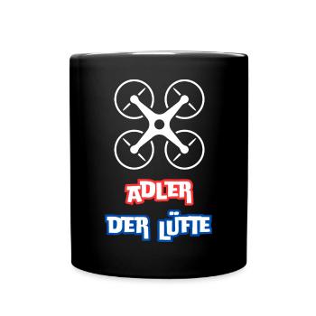 Adler der Lüfte - Tasse einfarbig - Schwarz - Vorne