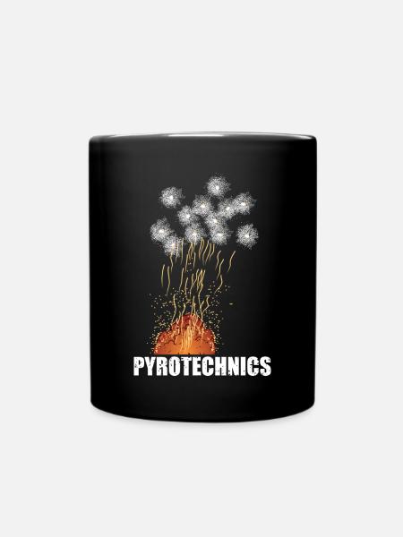 Pyrotechnics - Ensfarvet krus - sort