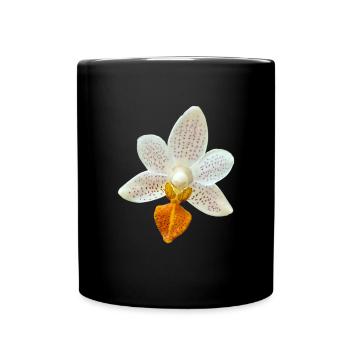 Fleur d’orchidée Phalaenopsis MiniMark Orchidée - Mug uni - noir - Devant
