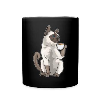 Siamkatze Kaffee Tasse - Tasse einfarbig - Schwarz - Vorne