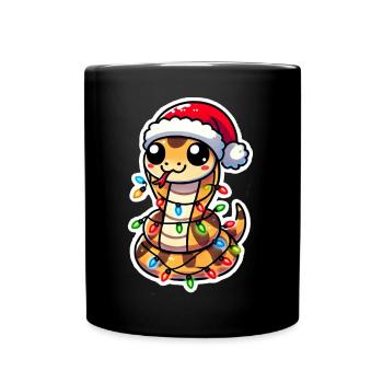 Christmas Snake Wrap - Full Colour Mug - black - Front