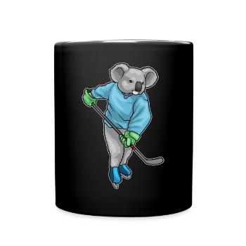 Koala Hockey Stick - Full Colour Mug - black - Front