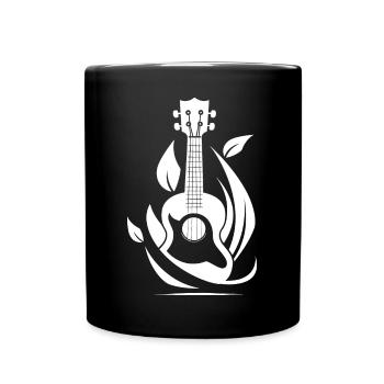 Ukulele Grafik - Tasse einfarbig - Schwarz - Vorne
