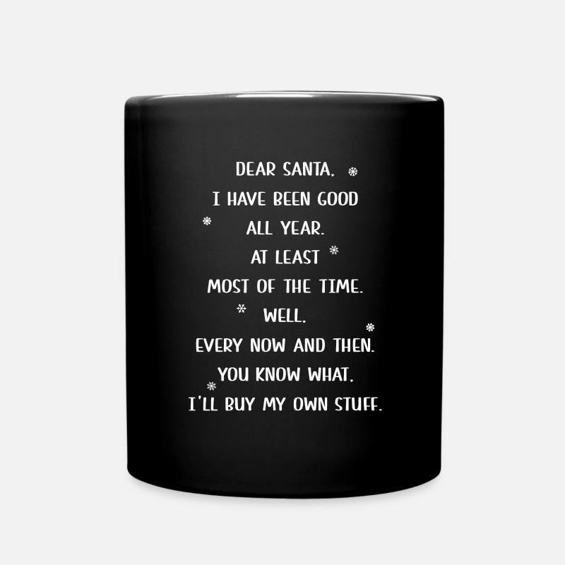 Dear Santa - Full Colour Mug - black