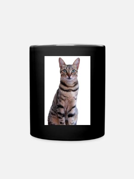 Katze Kätzchen - Tasse einfarbig - Schwarz